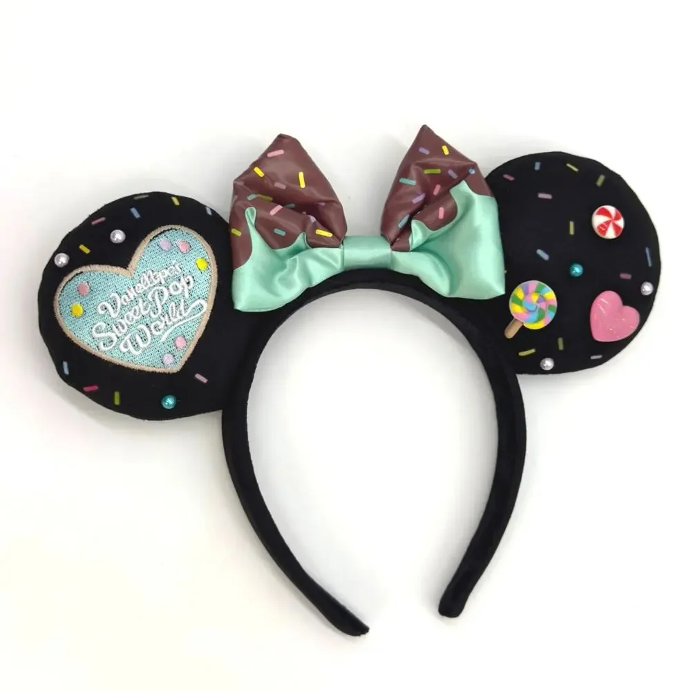Vanellope’s Sweet Pop World Black Minnie Mouse Ears Disney Wreck It Ralph
